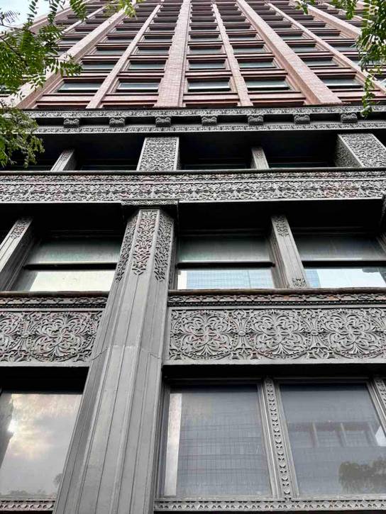 The ironwork detail on the Rockefeller Building.